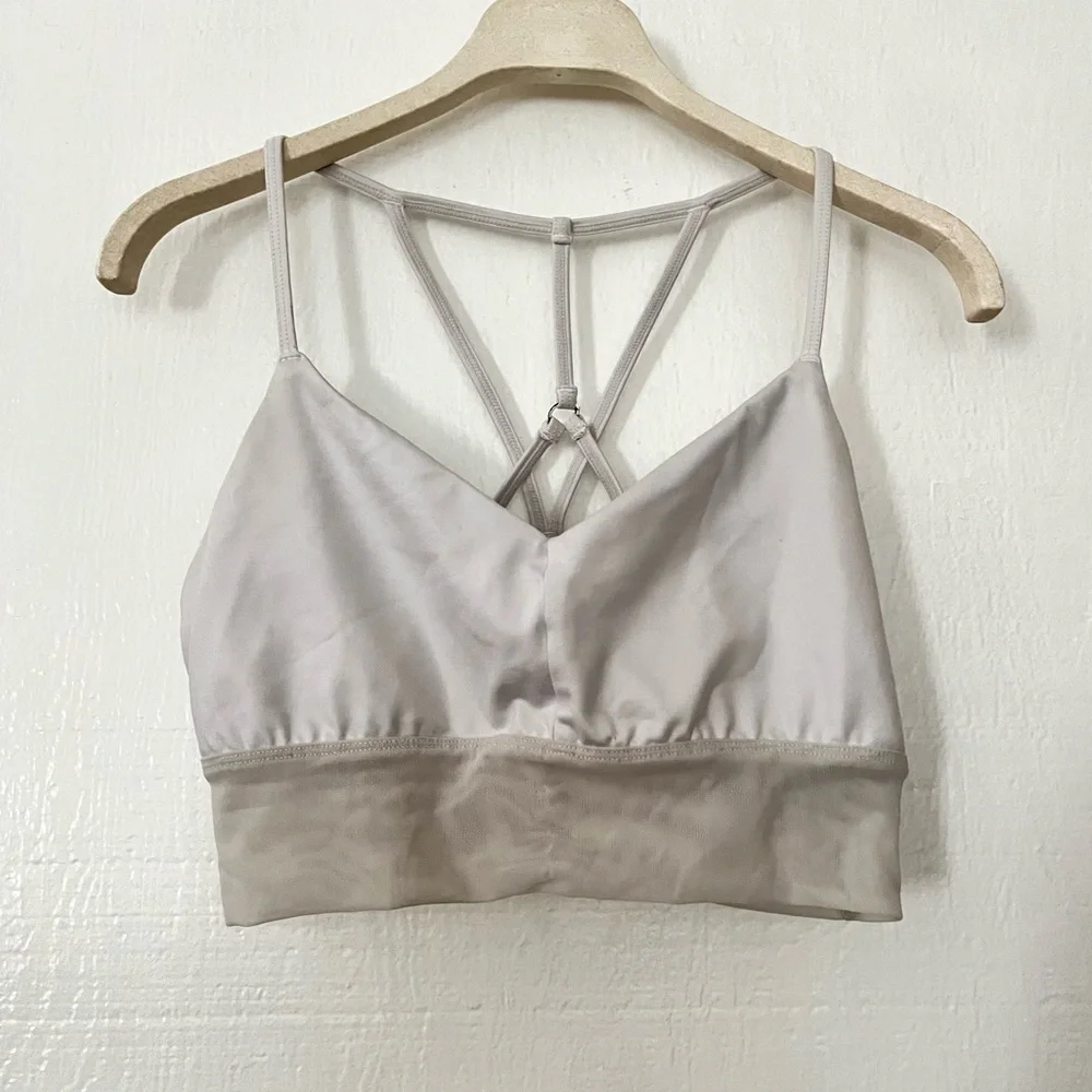 Alo Yoga "Lavish" Sports Bra White Small - Picture 3 of 5